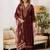 Women Ethnic Motifs Embroidered Regular Thread Work Kurta with Palazzos & With Dupatta
