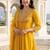 Women Floral Embroidered Pleated Liva Kurta with Palazzos & With Dupatta