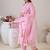 Women Floral Embroidered Regular Thread Work Kurta with Trousers & With Dupatta
