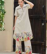 Women Printed Regular Beads and Stones Pure Cotton Kurta with Palazzos