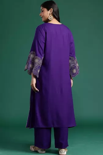 Women Floral Embroidered Regular Kurta with Palazzos