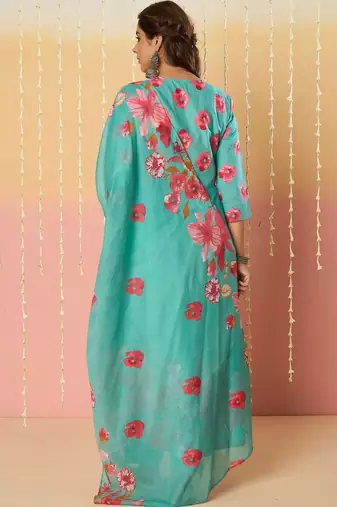 Women Floral Printed Regular Pure Cotton Kurta with Trousers & With Dupatta