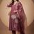 Women Floral Embroidered Regular Thread Work Kurta with Trousers & With Dupatta