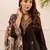 Black Embroidered Straight Kurta Trousers Dupatta Set