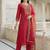 Women Ethnic Motifs Embroidered Regular Thread Work Liva Kurta with Trousers & With Dupatta