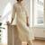 Women Floral Embroidered Panelled Thread Work Pure Cotton Kurta with Trousers & With Dupatta