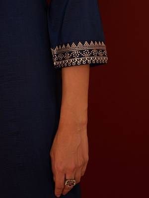 Women Ethnic Motifs Embroidered Regular Thread Work Kurta with Trousers & With Dupatta 6