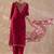 Ethnic Motifs Embroidered Thread Work Straight Kurta With Trousers & Dupatta