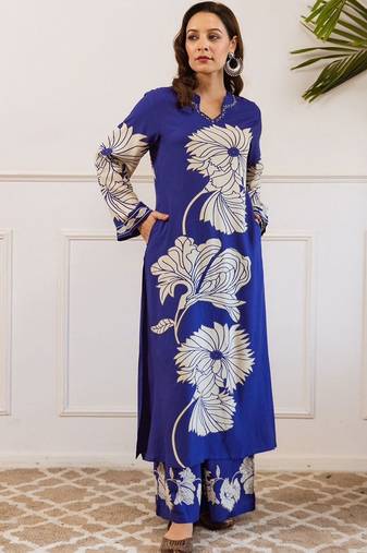 Women Floral Printed Kurta with Palazzo