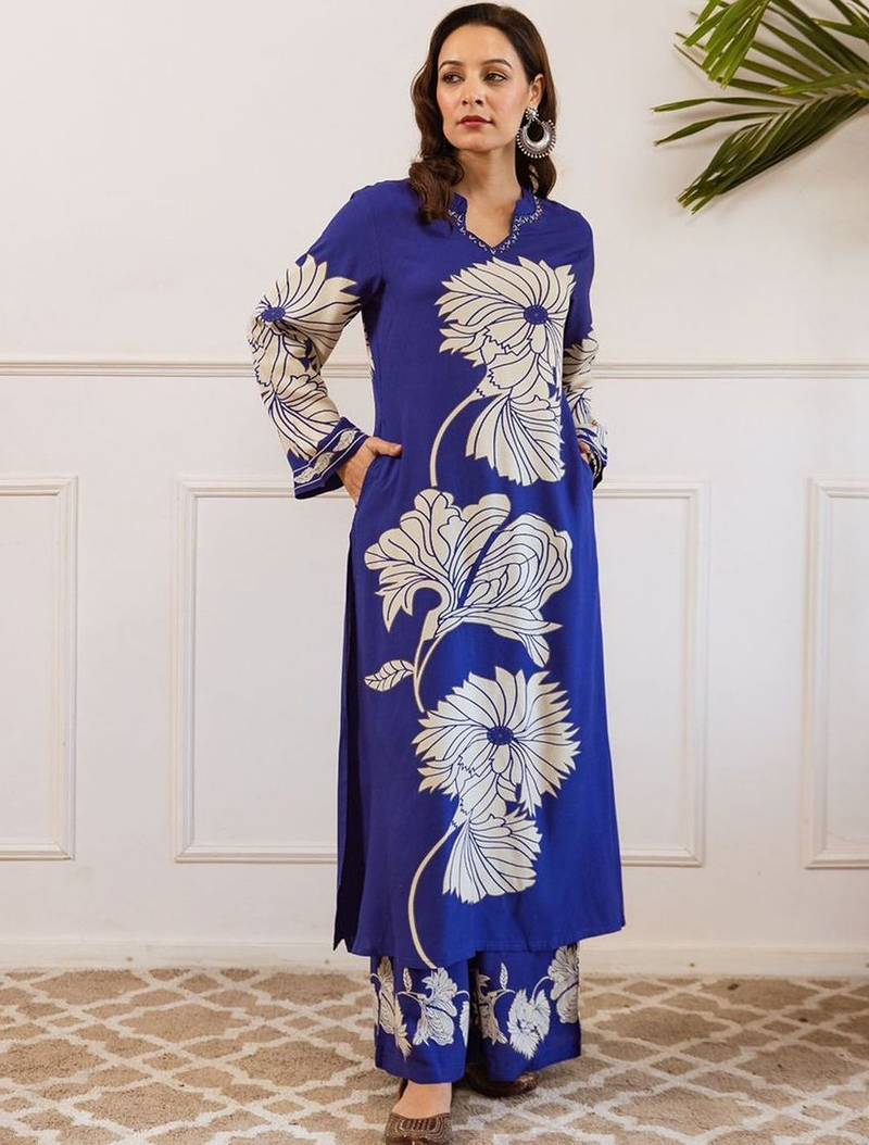 Women Floral Printed Kurta with Palazzo