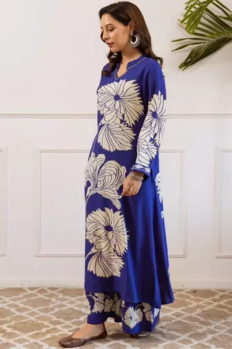 Women Floral Printed Kurta with Palazzo