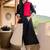 Women Colourblocked Mandarin Collar Pure Cotton A-Line Kurta with Trousers