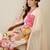 Women Floral Printed Linen Kurta with Trousers & Dupatta