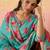Floral Printed Pure Cotton Anarkali Kurta With Trousers & Dupatta