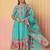 Floral Printed Pure Cotton Anarkali Kurta With Trousers & Dupatta