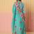 Floral Printed Pure Cotton Anarkali Kurta With Trousers & Dupatta