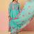 Floral Printed Pure Cotton Anarkali Kurta With Trousers & Dupatta