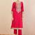Ethnic Motifs Embroidered Sequinned Straight Kurta With Trousers & Dupatta