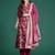 Floral Printed Angrakha Pure Cotton Kurta with Trousers & With Dupatta