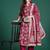Floral Printed Angrakha Pure Cotton Kurta with Trousers & With Dupatta