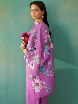 Women Floral Embroidered Regular Mirror Work Pure Cotton Kurta with Trousers & With Dupatta 4