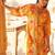 Floral Self Design Beads And Stones V-Neck A-Line Pure Cotton Kurta With Trousers