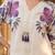 Floral Printed Beads And Stones V-Neck A-Line Pure Cotton Kurta With Trousers