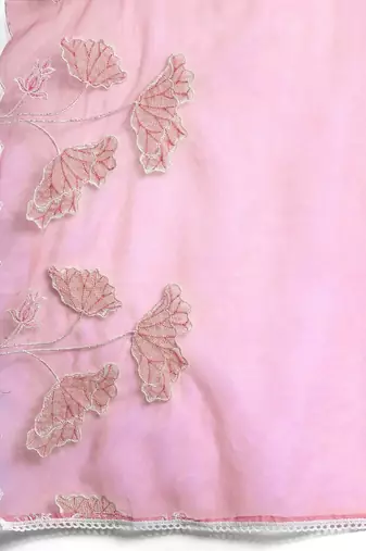 Floral Embroidered Regular Sequinned Kurta with Trousers & Dupatta