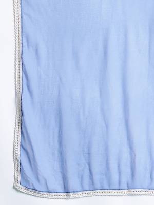 Floral Printed Beads and Stones Linen Kurta with Trousers & With Dupatta 5
