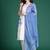 Floral Printed Beads and Stones Linen Kurta with Trousers & With Dupatta