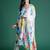 Floral Embroidered Empire Thread Work Kurta With Trousers & Dupatta