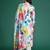 Floral Embroidered Empire Thread Work Kurta With Trousers & Dupatta