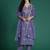 Floral Embroidered Sequinned Kurta With Trousers & Dupatta