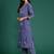 Floral Embroidered Sequinned Kurta With Trousers & Dupatta