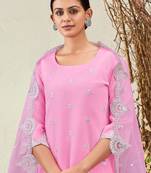 Women Ethnic Motifs Embroidered Regular Kurta with Trousers & With Dupatta