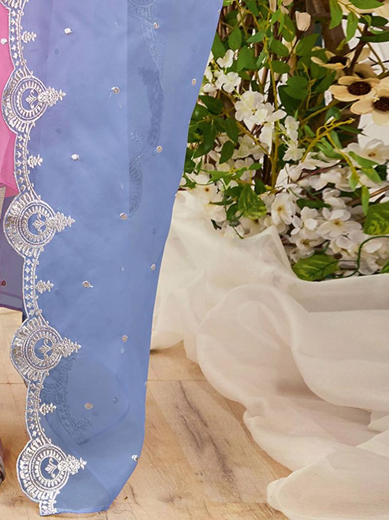 Women Ethnic Motifs Embroidered Regular Kurta with Trousers & With Dupatta