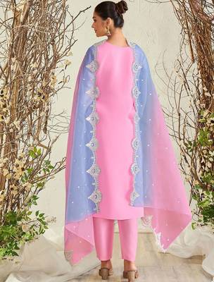 Women Ethnic Motifs Embroidered Regular Kurta with Trousers & With Dupatta 6
