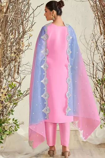Women Ethnic Motifs Embroidered Regular Kurta with Trousers & With Dupatta
