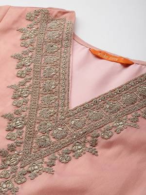 Women Ethnic Motifs Embroidered Regular Sequinned Kurta with Trousers & With Dupatta 3