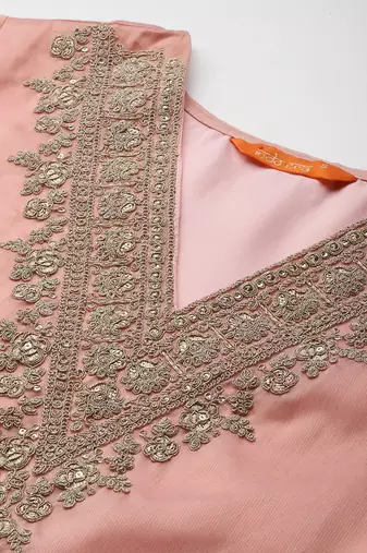 Women Ethnic Motifs Embroidered Regular Sequinned Kurta with Trousers & With Dupatta