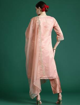 Women Ethnic Motifs Embroidered Regular Sequinned Kurta with Trousers & With Dupatta 7