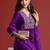Ethnic Motifs Embroidered Thread Work A-Line Kurta With Trouser And Dupatta