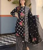 Women Floral Printed Regular Pure Cotton Kurta with Trousers & With Dupatta
