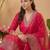 Women Embroidered Regular Thread Work Kurta with Trousers & With Dupatta