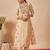 Women Floral Embroidered Tiered Thread Work Kurta With Trousers & Dupatta