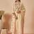 Women Floral Embroidered Tiered Thread Work Kurta With Trousers & Dupatta