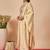Women Floral Embroidered Tiered Thread Work Kurta With Trousers & Dupatta