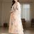 Floral Printed V-Neck Empire Pure Cotton A-Line Kurta With Trousers & Dupatta