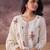 Floral Embroidered Thread Work Straight Kurta With Trousers & Dupatta