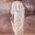 Floral Embroidered Thread Work Straight Kurta With Trousers & Dupatta